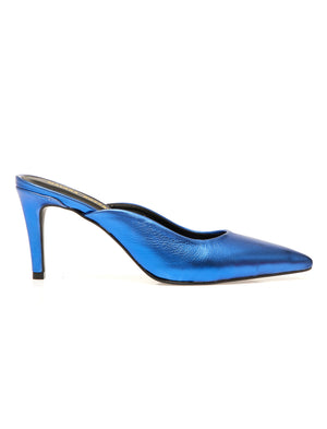 SAPATO MULE METALLIC AZUL ESCURO