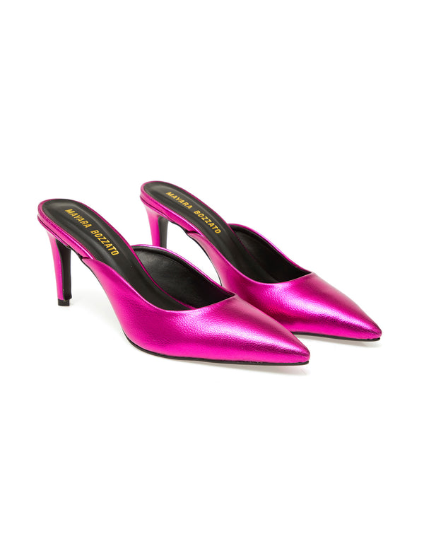 SAPATO MULE METALLIC PINK