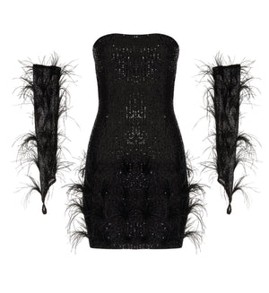 VESTIDO LIGHT OF THE PARTY PRETO